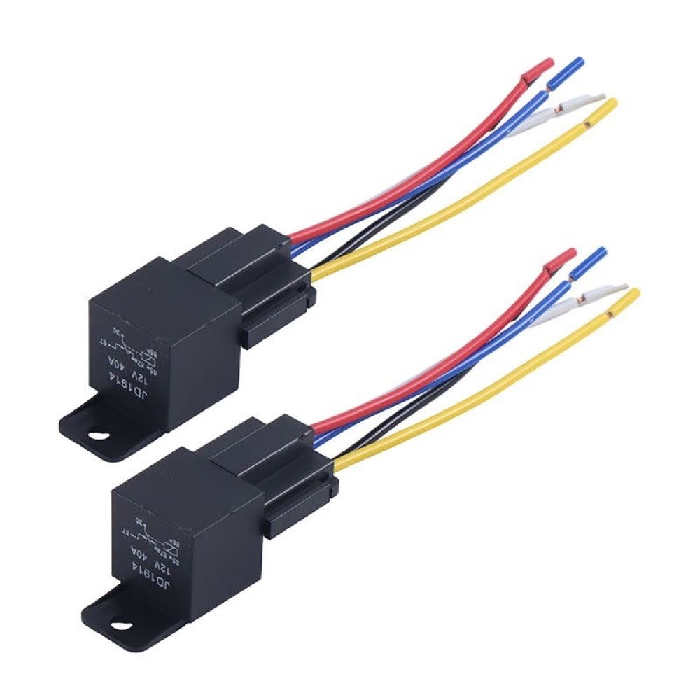 2 Pieces 12V 40A 5 Pins Trim Tilt Motor Relay With Connector 854357-1 876040-7 1504952-1 1324492-6 suitable for Volvo Penta Engine AQ115B AQD21A BB115B AD30A TMD31D AD31 KAD42B TMD41B